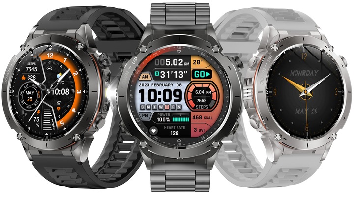 SMARTWATCH MĘSKI ZEGAREK GPS 730 MAH KOMPAS ROZMOWY LATARKA AMOLED PL