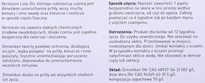 Beaphar VERMIcon Krople przeciwko pasożytom dla kotów 3x1ml