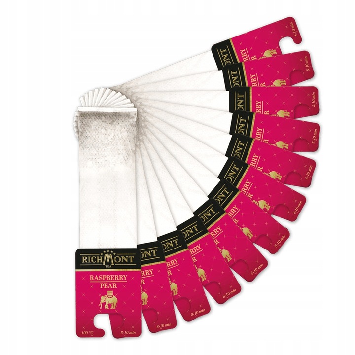 Herbata Richmont Raspberry Pear 12 Saszetek w Zestawie Szklanka Hot