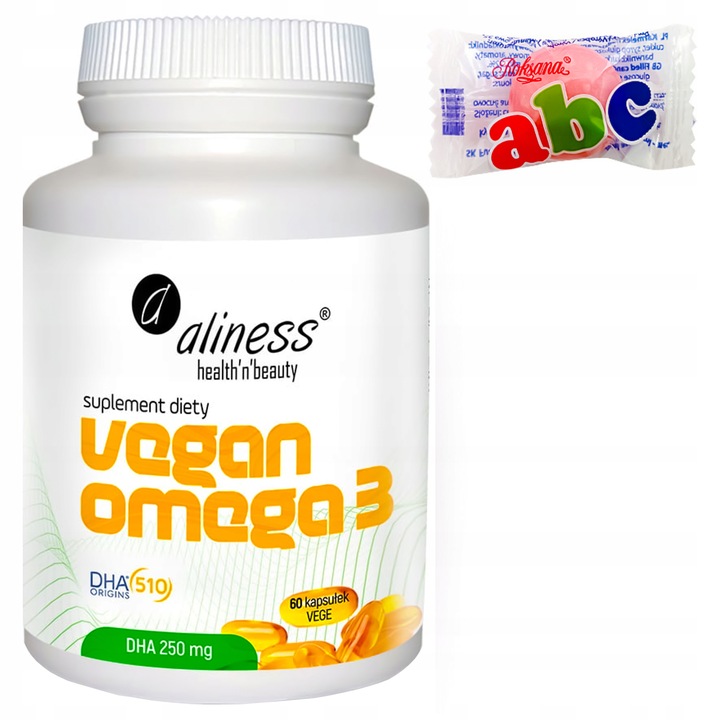 VEGAN OMEGA 3 DHA 250MG 60 KAP DHA Z ALG ROŚLIN