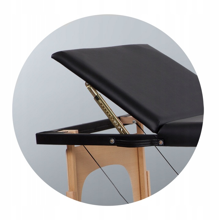 Stół Łóżko Masażu Składany Przenośny Drewniany 3- Segmentowy Leżanka