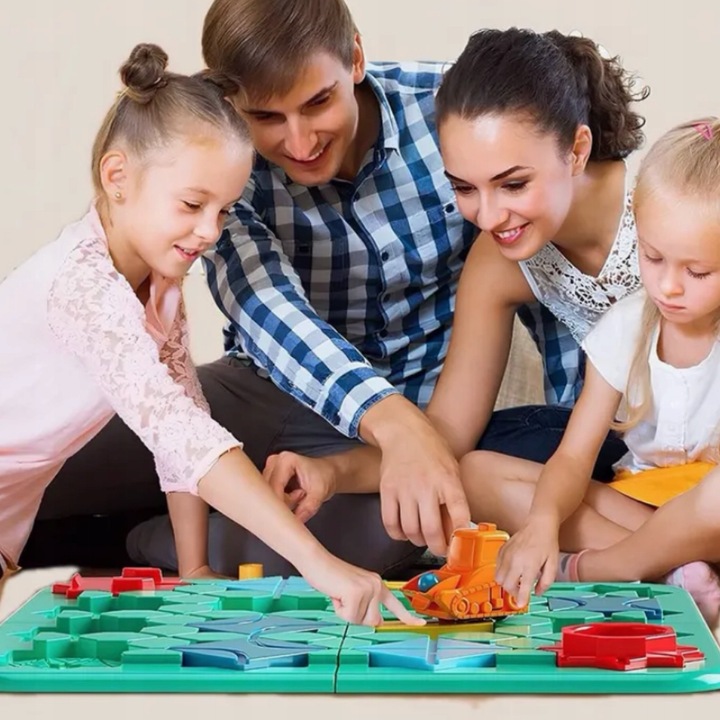 Gra Logiczna dla Dzieci Tor Przeszkód Plansza Koparki Zabawka Edukacyjna 3+