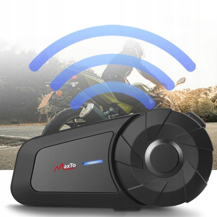 INTERKOM MOTOCYKLOWY BLUETOOTH MAXTO MX1 | BLUETOOTH|POLSKI LEKTOR