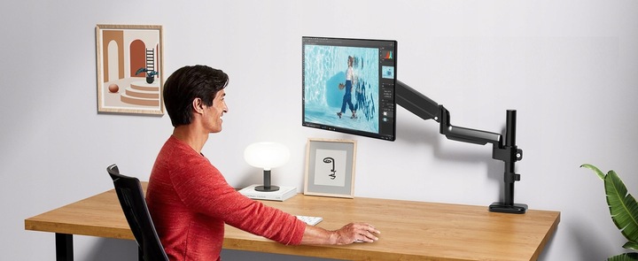 Regulowany WYSOKI Uchwyt Biurkowy do Monitora WIESZAK NA Monitor LCD 13-32"