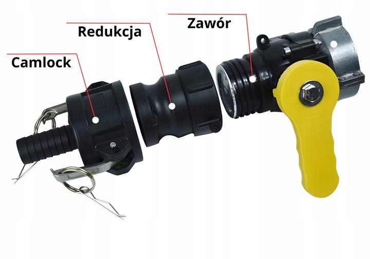 Złącze CAMLOCK 2 cale TYP C na wąż 1 1/2" (38mm) Kamlok Zbiornik MAUSER IBC