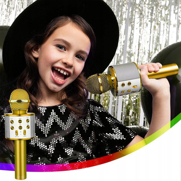 MIKROFON BEZPRZEWODOWY KARAOKE GŁOŚNIK BLUETOOTH PREZENT DLA DZIECI