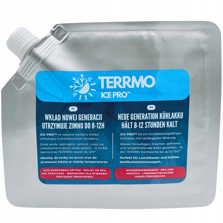 TERRMO Ice Pro - Wydajny Wkład Chłodzący Żelowy Do Torby Termicznej 1x350ml