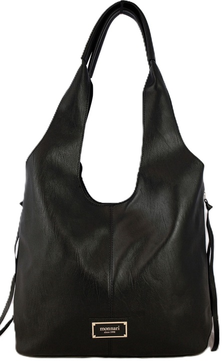 Monnari Torebka Shopper Model 2w1 Listonoszka Kolekcja Premium Czarna