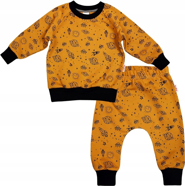 KOMPLET Bluza + Spodnie DRES kosmos 86 KLEKLE