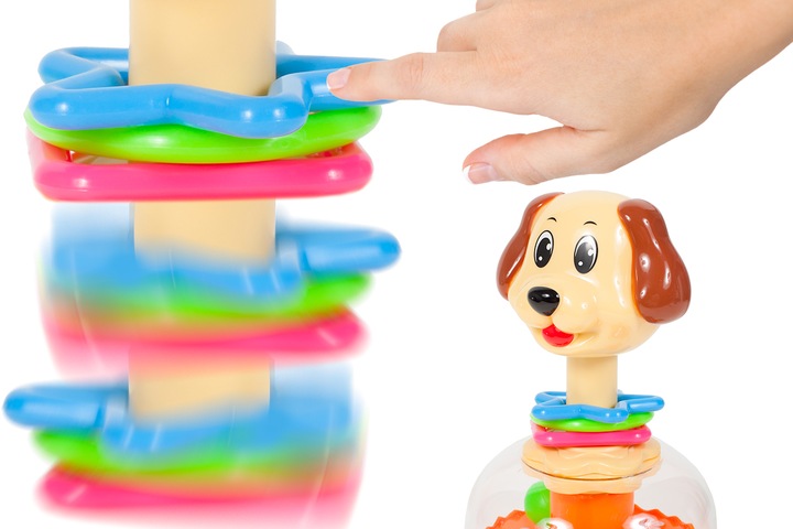 BĄCZEK SPINNER DLA DZIECI PIESEK Z KULECZKAMI ZABAWKA WIRUJĄCA DLA DZIECI