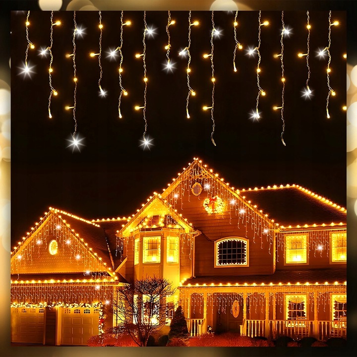 SOPLE LAMPKI CHOINKOWE 300 LED 14,5 M ZEWNĘTRZNE ŚWIĄTECZNE ŚWIATEŁKA FLASH