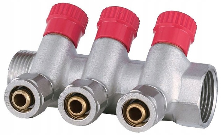 X-HOME ROZDZIELACZ PEX 1” x 16 mm 3 OBWODY SEKCJE CWU DO WODY CIEPŁEJ MONO