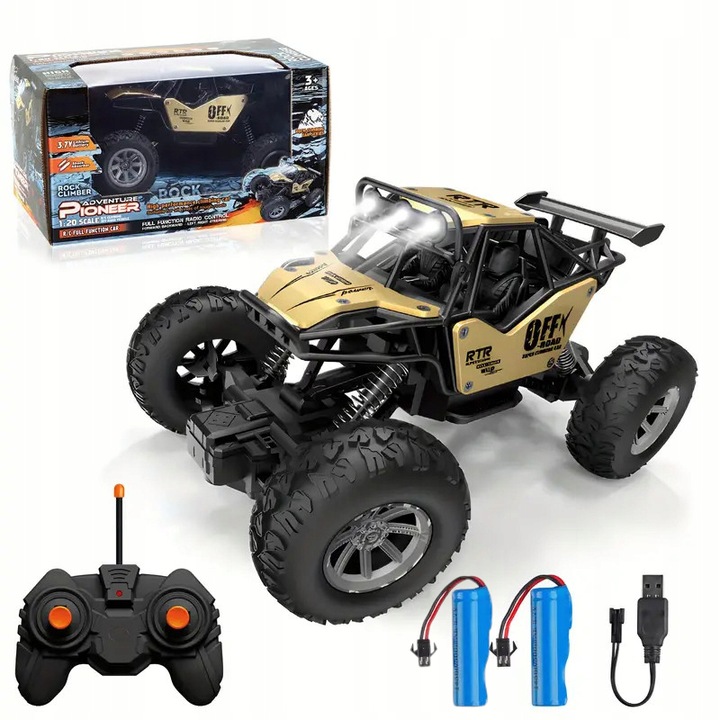 SAMOCHÓD ZDALNIE STEROWANY TERENOWY AUTO RC PILOT LED ZABAWKA DLA DZIECI