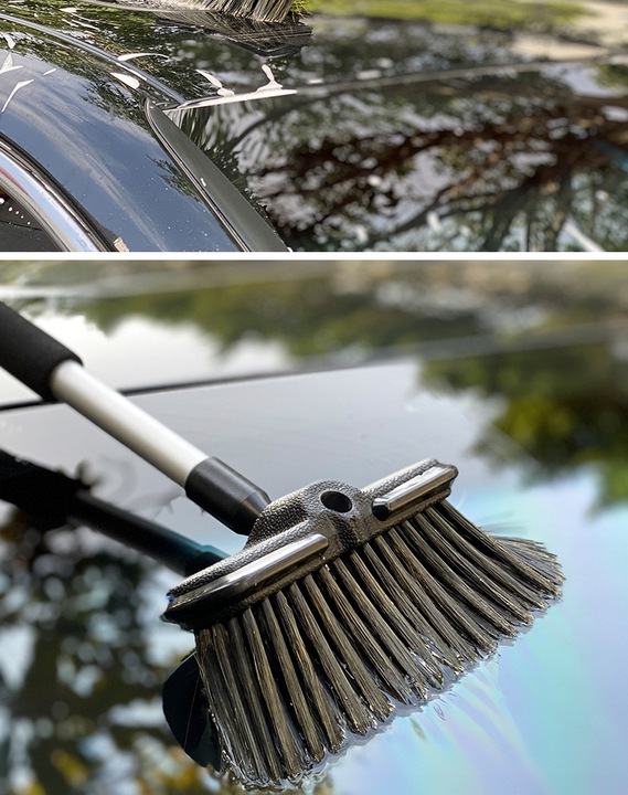 2X SZCZOTKA TELESKOPOWA DO CZYSZCZENIA SAMOCHODU FELG AUTA GĄBKA ŚCIĄGACZKA