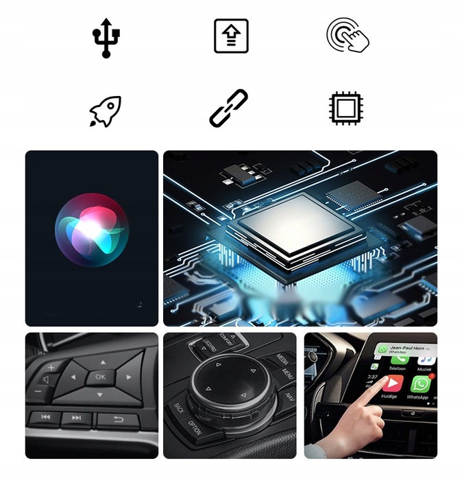 Bezprzewodowy Adapter USB TRADEBIT 2w1 CarPlay Android Auto do samochodu