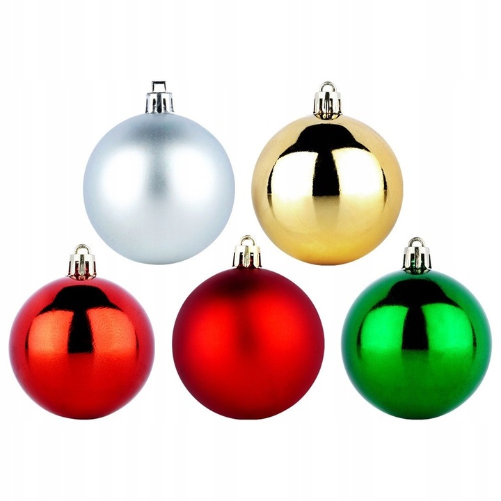 50x Bombki CHOINKOWE świąteczne nietłukące KOLOROWE zestaw bombek choinkę