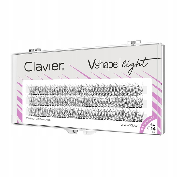 Clavier Kępki Rzęs Vshape Light 14mm