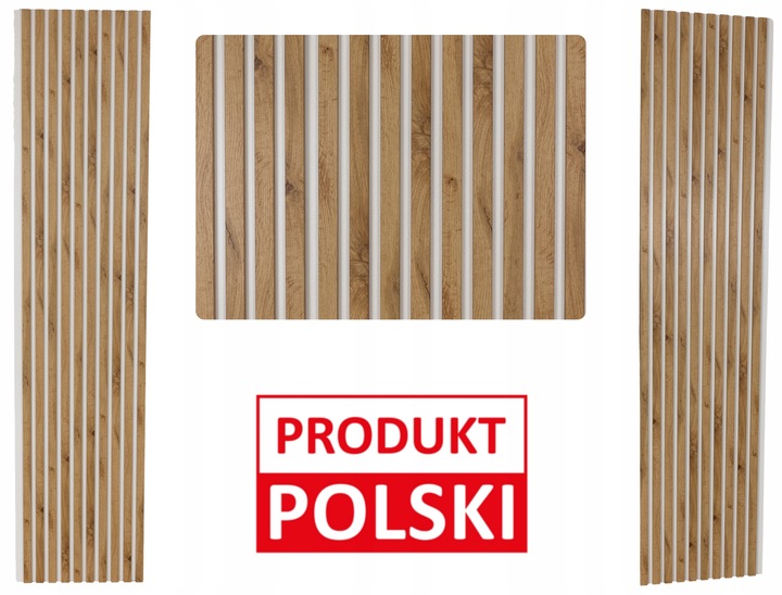 Lamele Ścienne na BIAŁEJ Płycie 275x46 Listwy na Ścianę DĄB PREMIUM Kolory