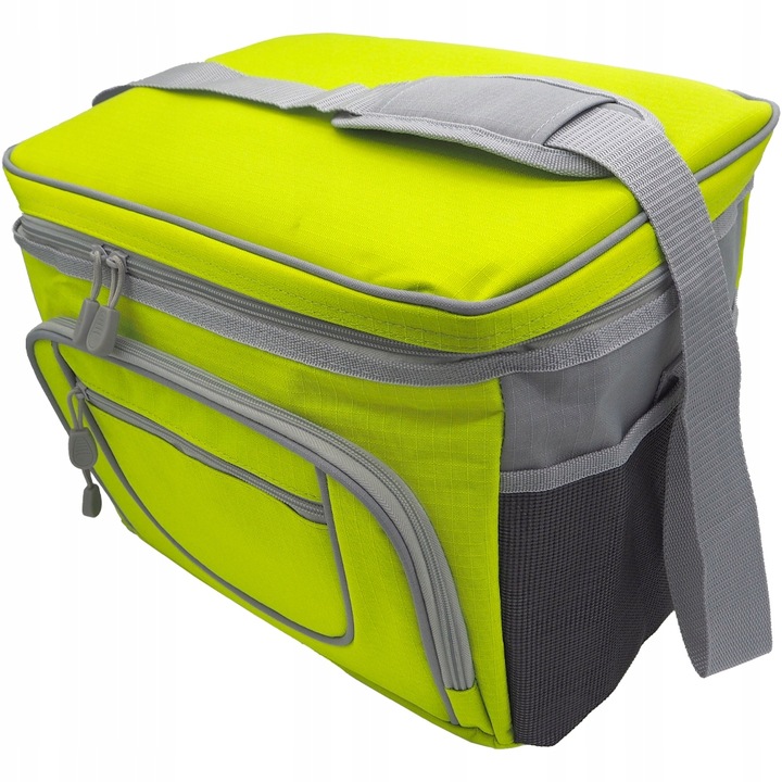 Torba termiczna turystyczna piknik zielona 30 l + 2x wkłady DUŻY ZESTAW