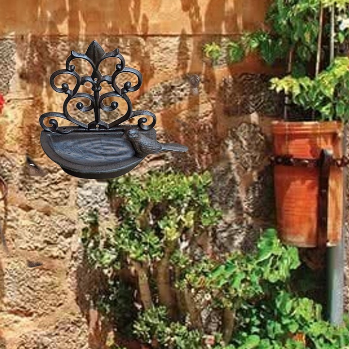 Poidełko Karmnik dla ptaków 17,5x18x10cm żeliwne