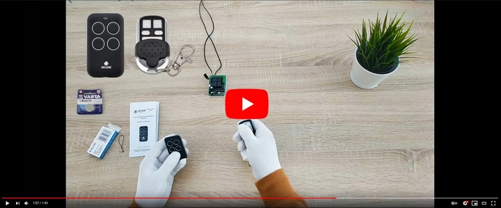 Pilot Samokopiujący Uniwersalny do Bramy Rolet 280-868mHz - KR37 Acurel