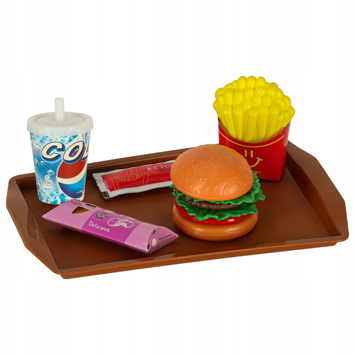 ZABAWKOWE JEDZENIE AKCESORIA DO KUCHNI DLA DZIECI PLASTIKOWE ZESTAW 56 EL.