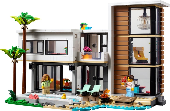 LEGO Creator 3w1 31153 Nowoczesny Dom Przy Plaży Kamienica Leśna Chatka