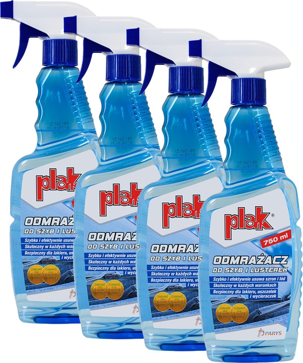 4x MOCNY odmrażacz do szyb w atomizerze PLAK 750ml