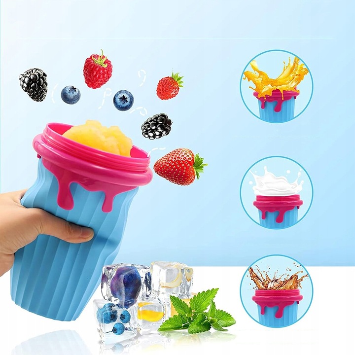 2X kubek Do Robienia Lodów Slushy na prezent 500ml