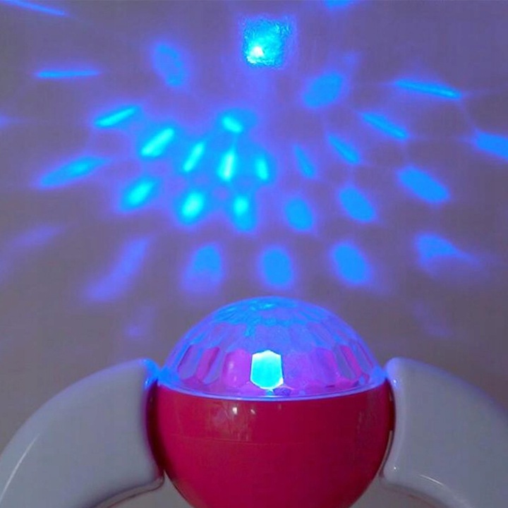 ZESTAW DO KARAOKE DLA DZIECI MIKROFON WZMACNIACZ STATYW ŚWIECĄCA KULA DISCO