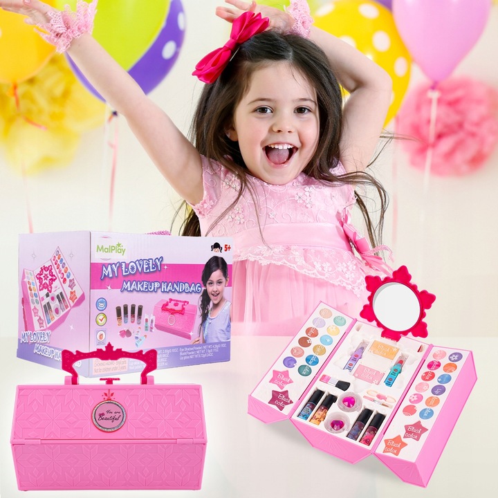 ZESTAW DO MALOWANIA MAKIJAŻU KUFEREK MAKE UP KOSMETYKI DLA DZIECI