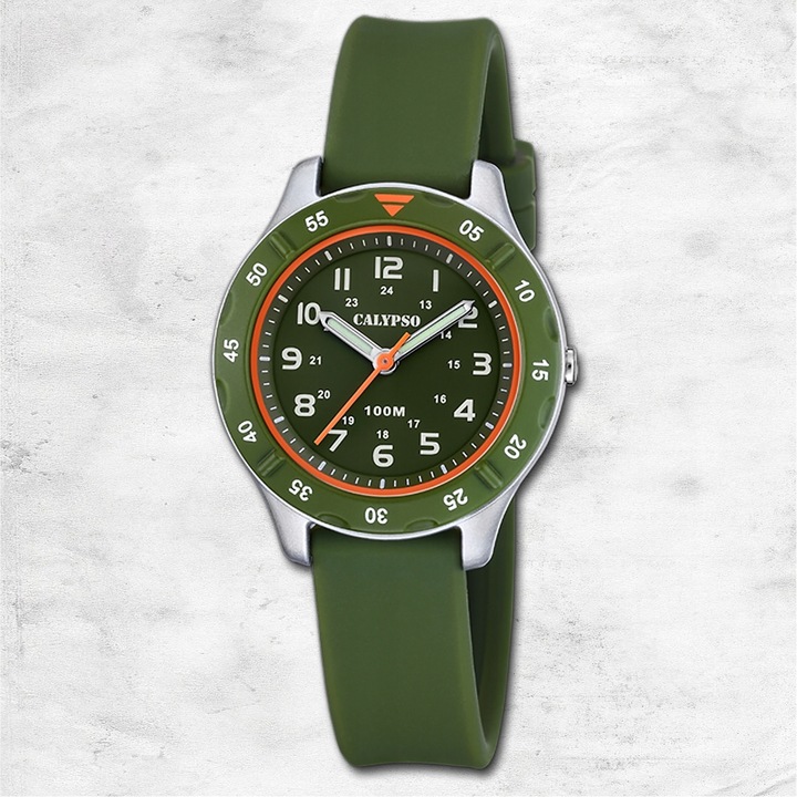 Zegarek dziecięcy Calypso młodzieżowy gumowy zielony Calypso Junior
