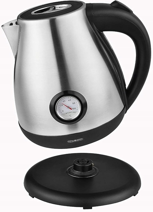 Czajnik elektryczny STAL NIERDZEWNA 1,7L 2000W TERMOMETR PODSTAWA 360°