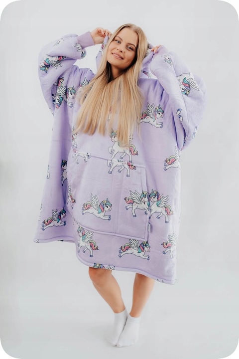 KOC BLUZA Comfy Moment Kocobluza bluzokoc Unicorn Oversize 2w1 prezent