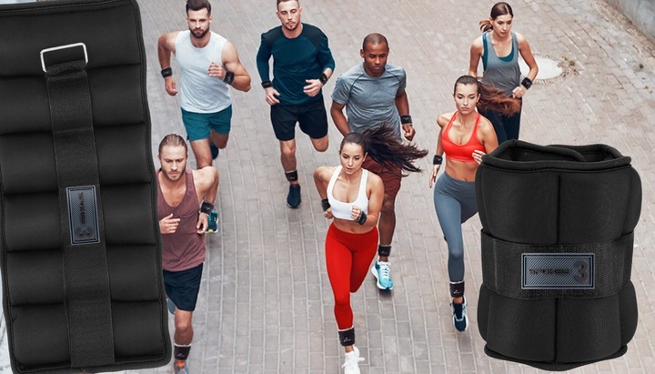 Obciążenia na rzep na przeguby nogi ręce ciężarki 2x 3kg neoprenowe