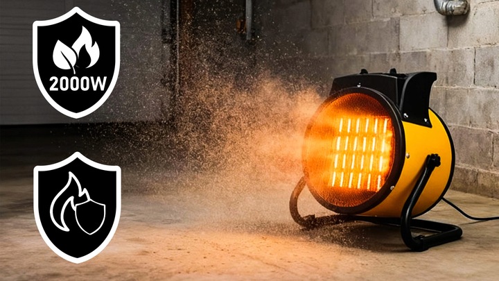 Termowentylator nagrzewnica elektryczna ceramiczna farelka cichy grzejnik