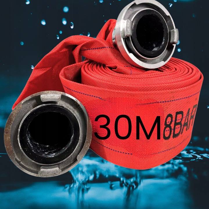 WĄŻ 3'' STRAŻACKI 30M DO WODY NAWADNIANIA PARCIANY SZAMBA 75mm GRUBY MOCNY