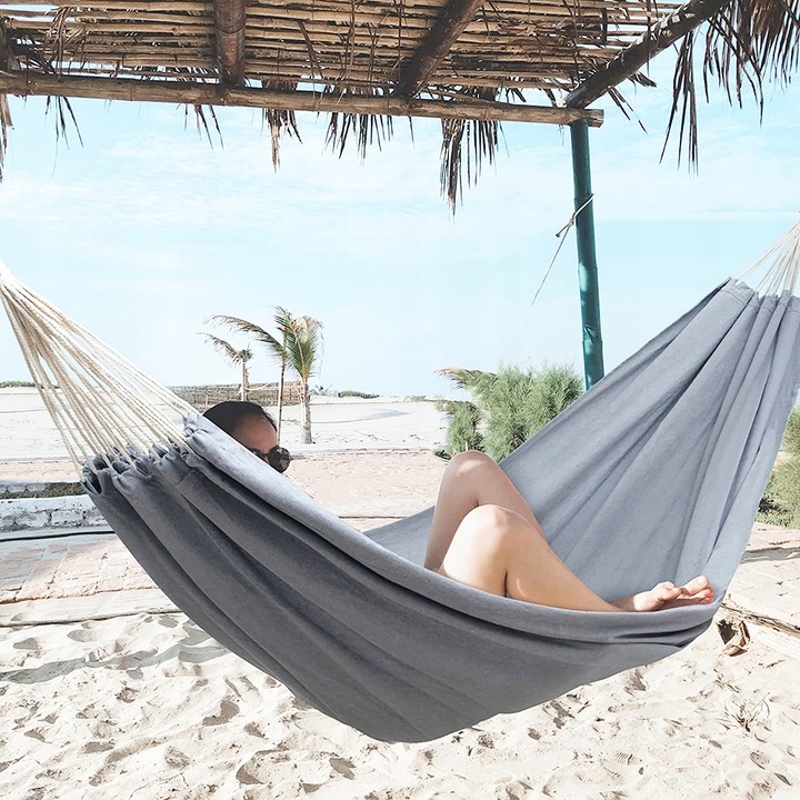 HAMAK OGRODOWY TURYSTYCZNY BOHO MOCNY DWUOSOBOWY 150x275cm 240kg + TORBA