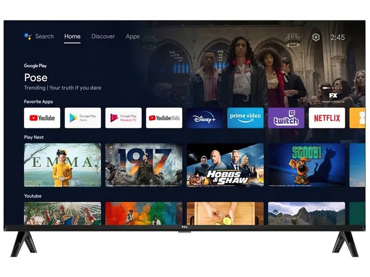 Telewizor LED TCL 32S5400AF 32" Full HD Smart WiFi Android TV czarny