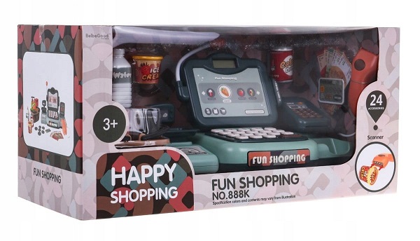 Interaktywna Kasa Fiskalna Dla Dzieci Zabawa w Sklep Koszyk Kalkulator