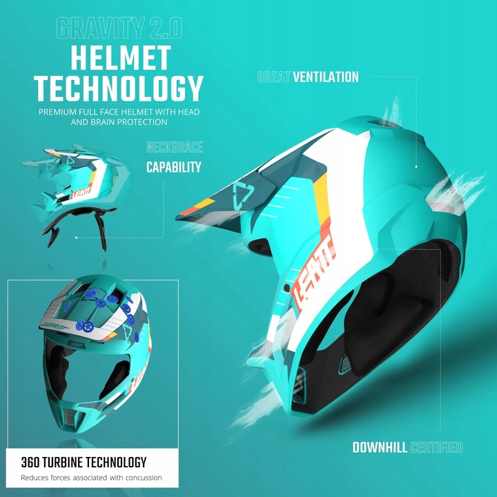 Kask Leatt MTB Gravity 2.0 V24 FUEL - Rozmiar L