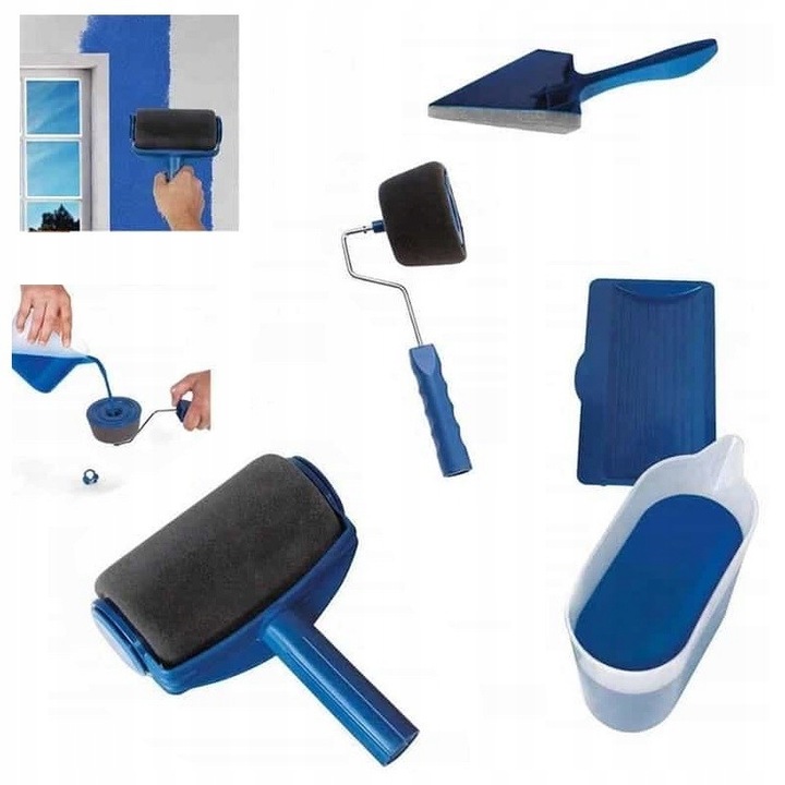 WAŁEK DO MALOWANIA NIEKAPIĄCY ZESTAW MALARSKI 4w1 WAŁEK NIEKAPEK