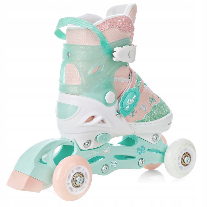 Rolki Łyżwy Wrotki 4w1 Regulowane RAVEN Mireia 27-30 Kółka LED