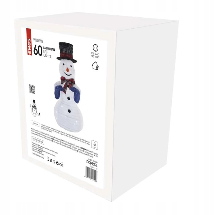 Świecący bałwanek na zewnątrz Dekoracja świąteczna przed dom do ogrodu EMOS