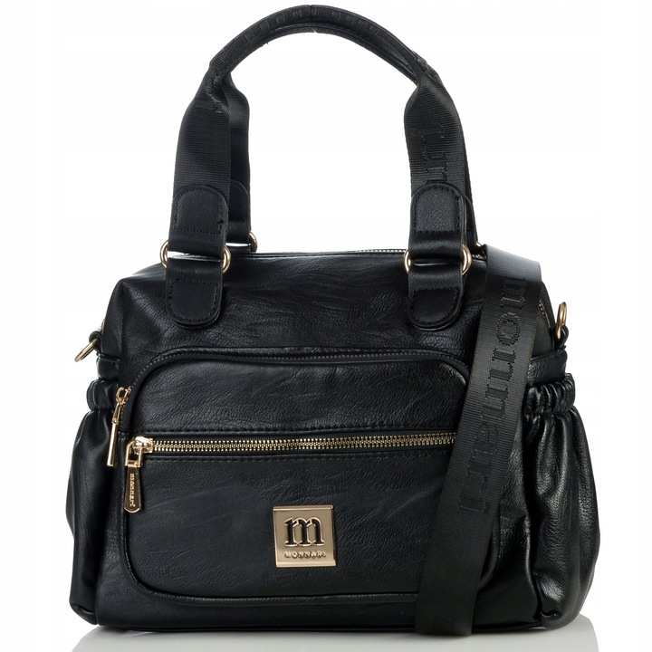 Listonoszka Kuferek PREMIUM Torebka Damska Monnari czarna Pojemna do pracy