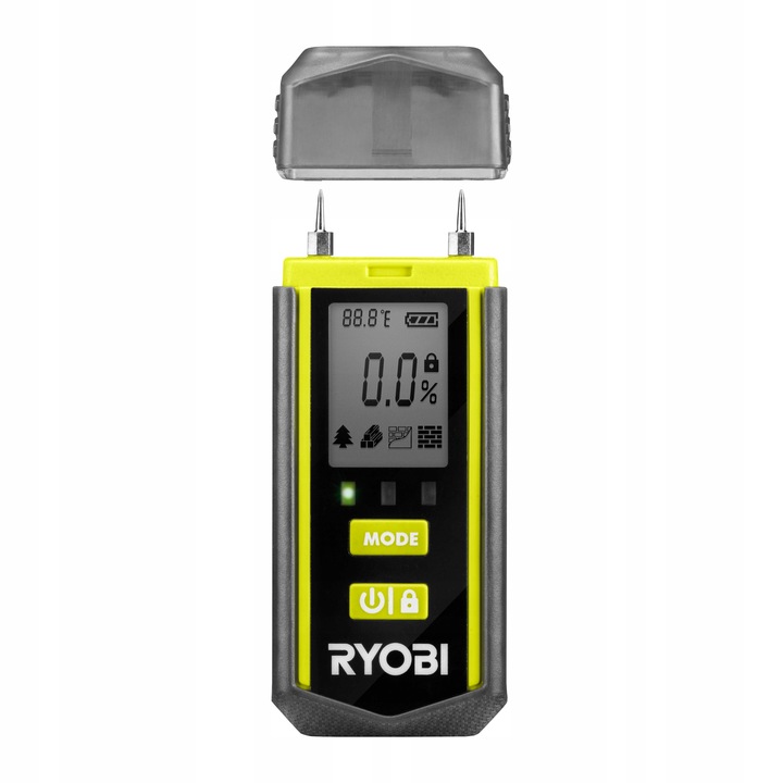 RYOBI MIERNIK POMIARU WILGOTNOŚCI WILGOTNOŚCIOMIERZ DREWNA BETONU RBPINMM1