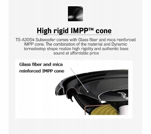 SUBWOOFER PIONEER TS-A30S4 MOC 1400W GŁOŚNIK 30cm