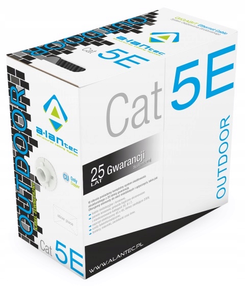 Kabel przewód skrętka UTP 5e żelowany ZIEMNY 50m