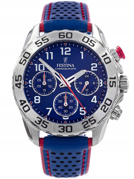 Festina skórzany zegarek dziecięcy na rękę niebieski Junior UF20458/2