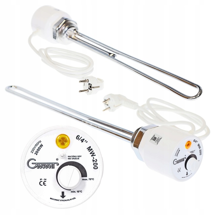 GRZAŁKA z TERMOSTATEM do BOJLERA 2000W 2 kW 6/4
